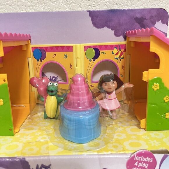 Fisher Price Dora the Explorer Fold & Surprise Birthday Party Playset Toy 2009 - Picture 2 of 9